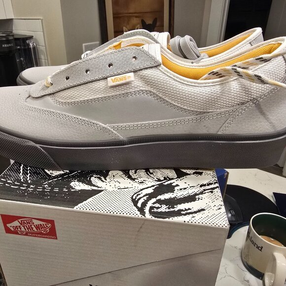 Vans Skate Curren Caples Grey Yellow VN000D85GRY Men's Size 10.5 US NEW - Picture 6 of 11